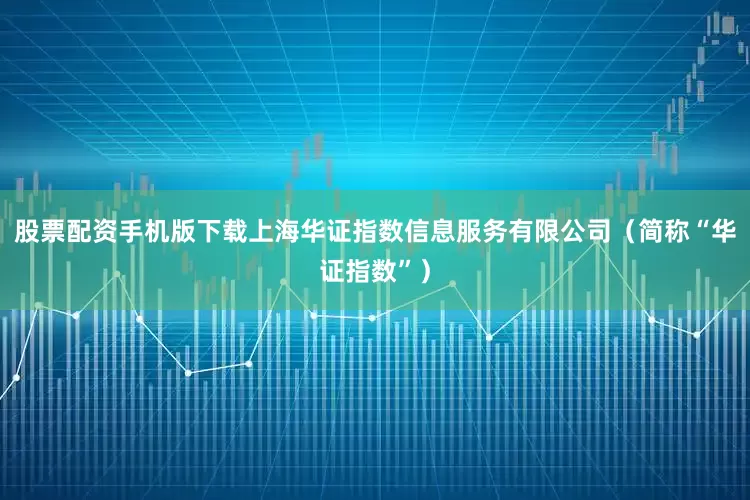 股票配资手机版下载上海华证指数信息服务有限公司（简称“华证指数”）